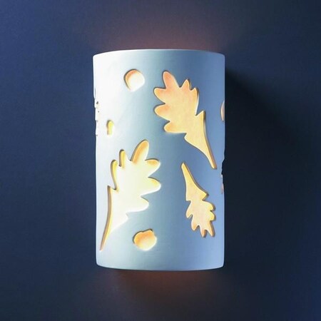 Justice Design Group Small Oak Leaves - Open Top & Bottom (Outdoor) CER-7465W-BIS